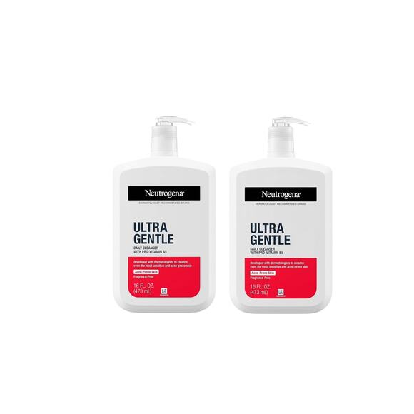 2 Pack Neutrogena Ultra Gentle Daily Cleanser with Pro Vitamin B5 16 oz each - Picture 1 of 1